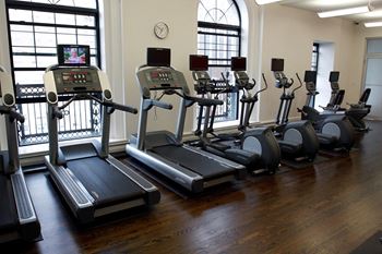 24 hour Fitness Center at The Belmont by Reside Apartments, Chicago, IL 